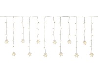 LED světelný řetěz se sněhovými vločkami, 100 LED, transparentní, 6,9 m