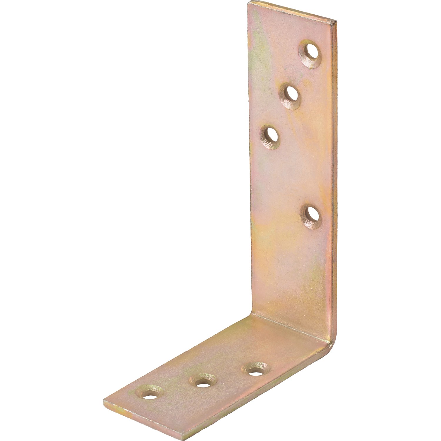 Konstrukční úhelník, žlutě pozinkovaný, 75 mm x 120 mm x 35 mm