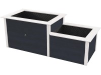 Weka Dvoupatrový vyvýšený záhon 669 A, antracitová, 205 x 79 x 81 cm