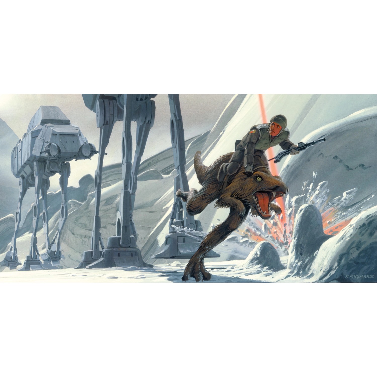 Komar Vliesová fototapeta Star Wars Classic RMQ Hoth Battle Ground, 500 x 250 cm