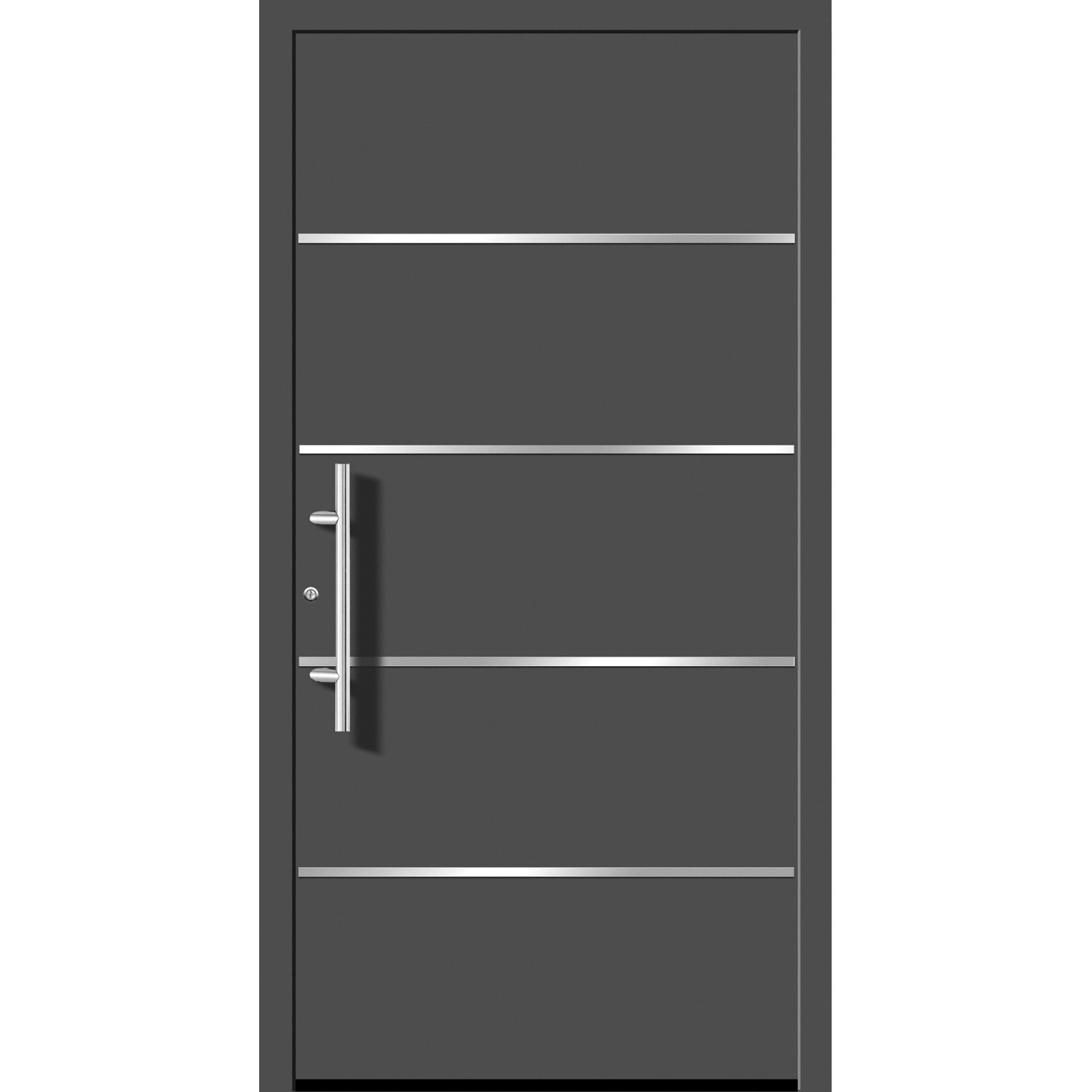 Splendoor Hliníkové vchodové dveře Moderno M480/P, antracitová metalíza, 110 L