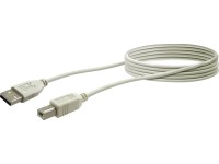 Schwaiger Připojovací kabel USB 2.0 A/B, šedý, 1,5 m