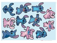 Komar Samolepka na zeď Stitch and Angel 50 x 70 cm, 12dílná