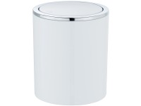 Wenko Kosmetický odpadkový koš s výkyvným víkem Inca, bílá, 2 l