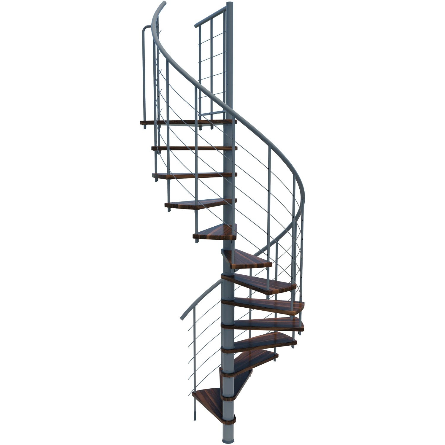 Minka STAIRS Kombinované točité schodiště Venezia Smart ořech/šedá pr. 140 cm