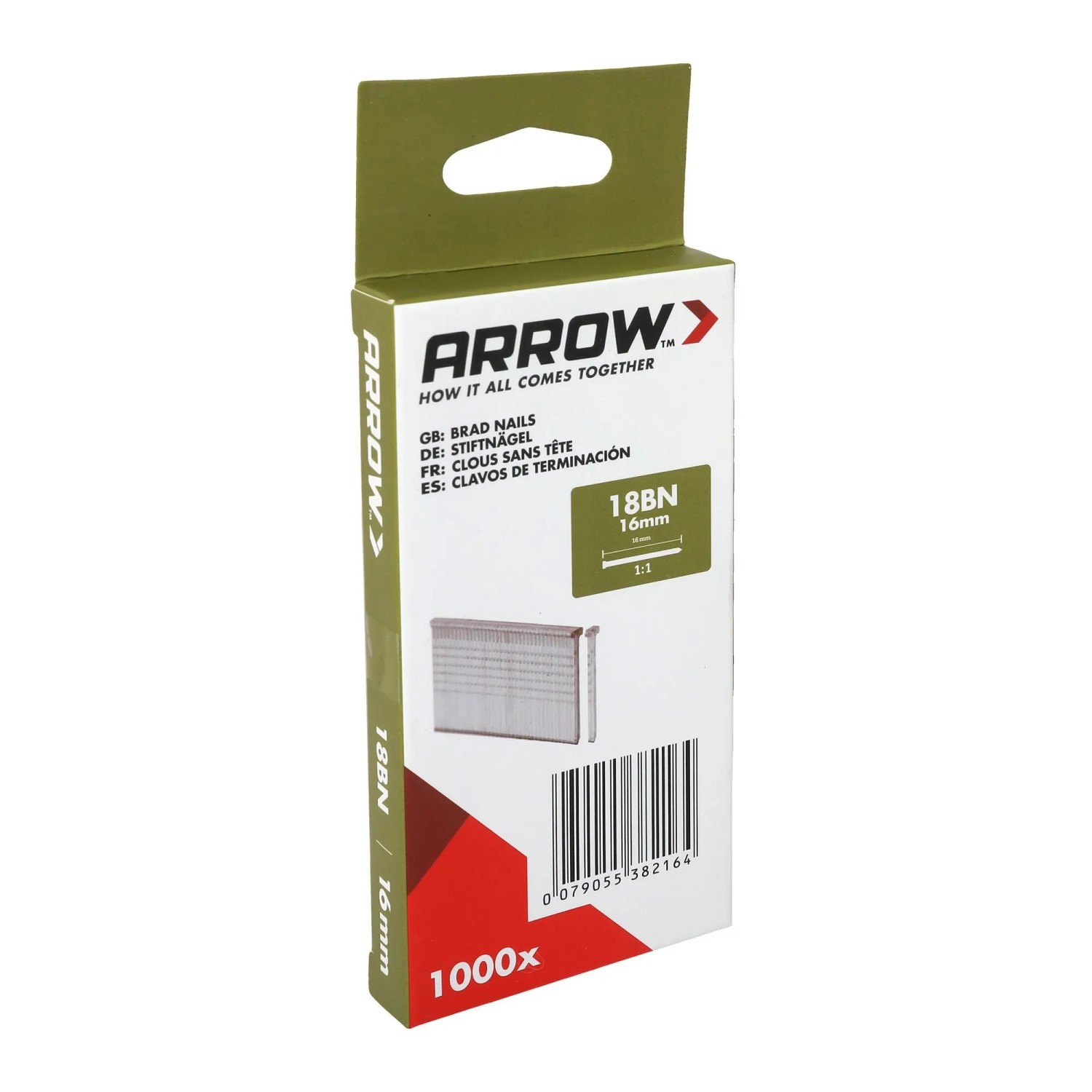 Arrow Hřebík do hřebíkovačky 18BN, délka 16 mm, 1000 ks