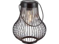 Solární LED lucerna, IP44, teplá bílá/černá, pr. 16 x 20 cm