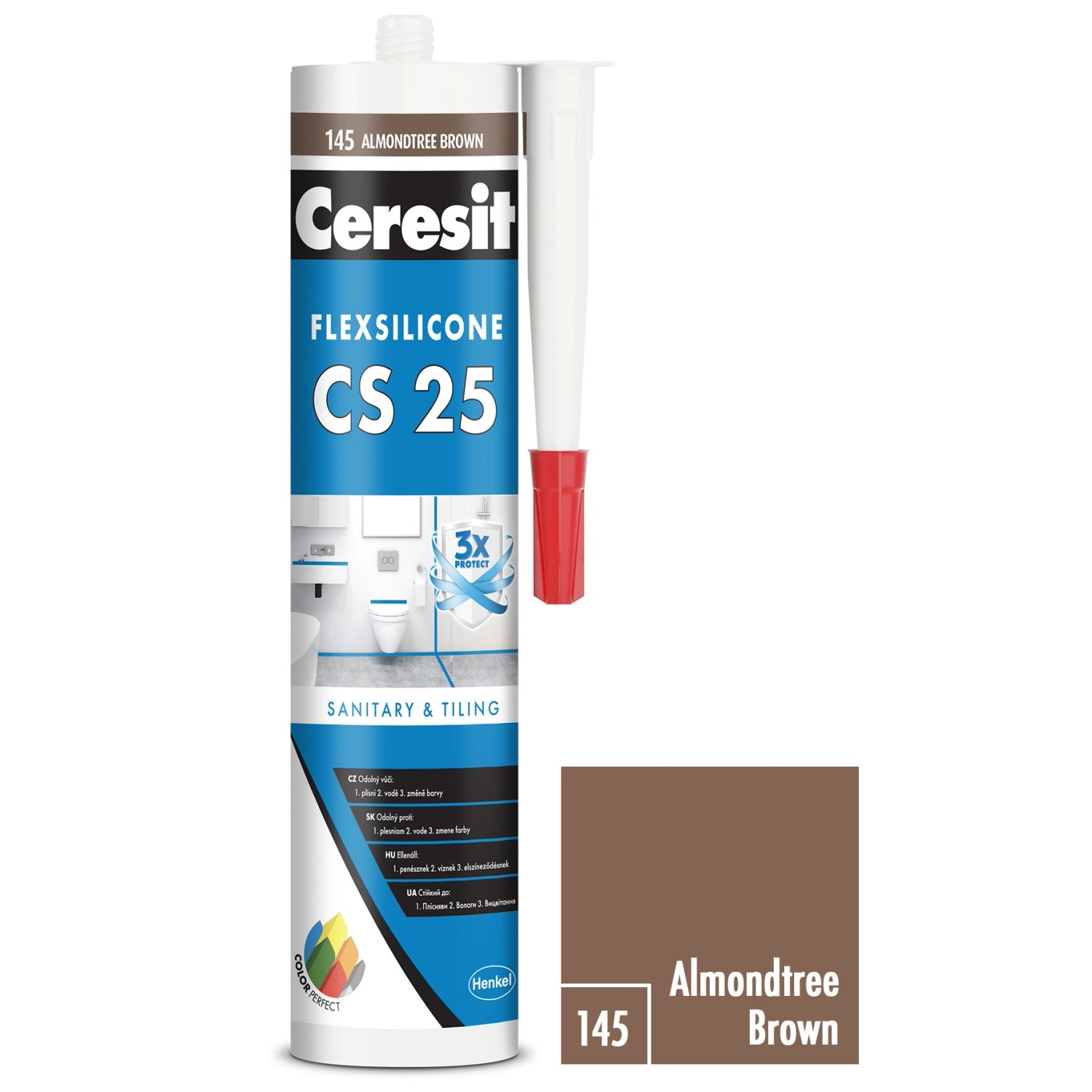CERESIT CS 25 Sanitární silikon 145 Almodtree Brown 280 ml