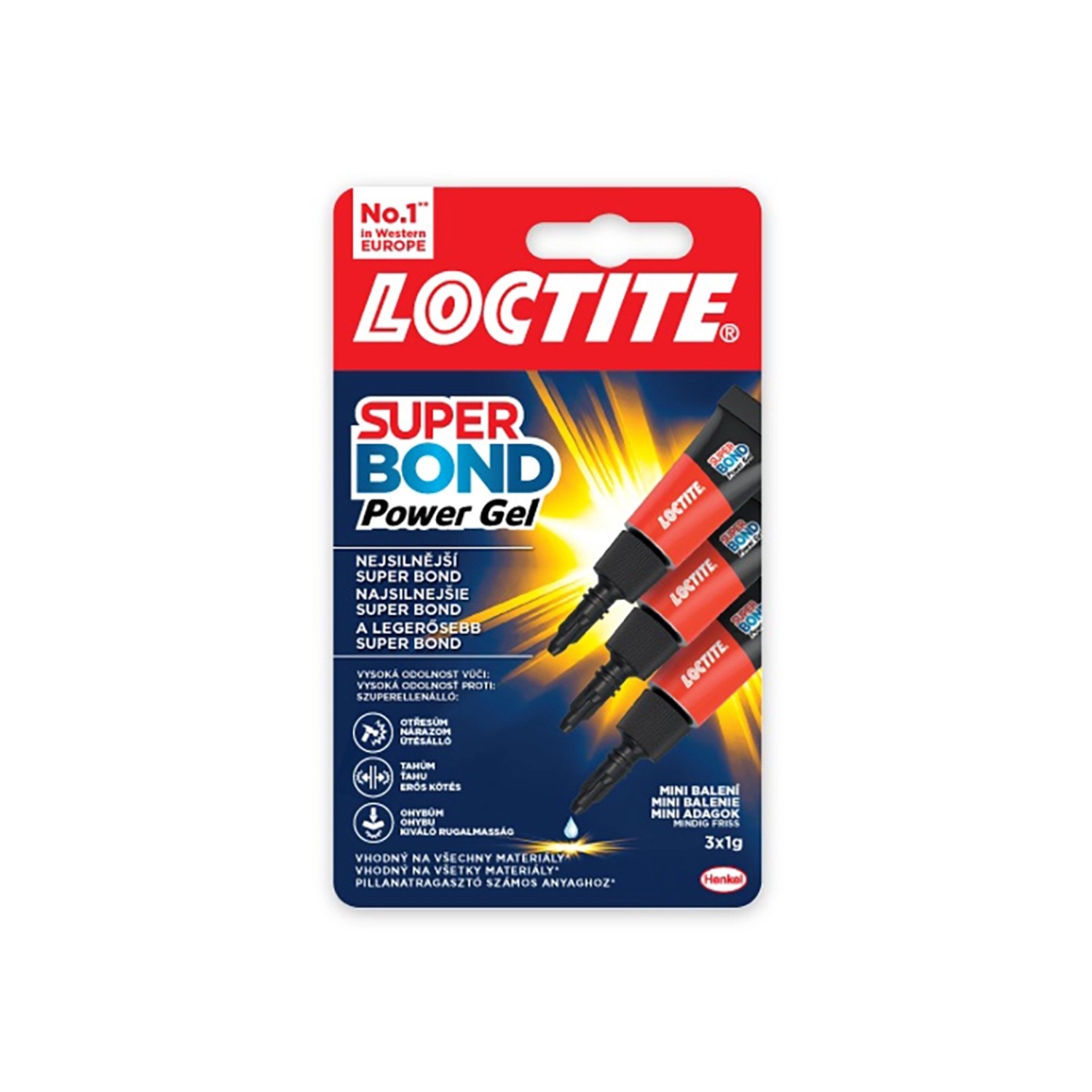 Loctite Mini Trio gel 3 x 1 g
