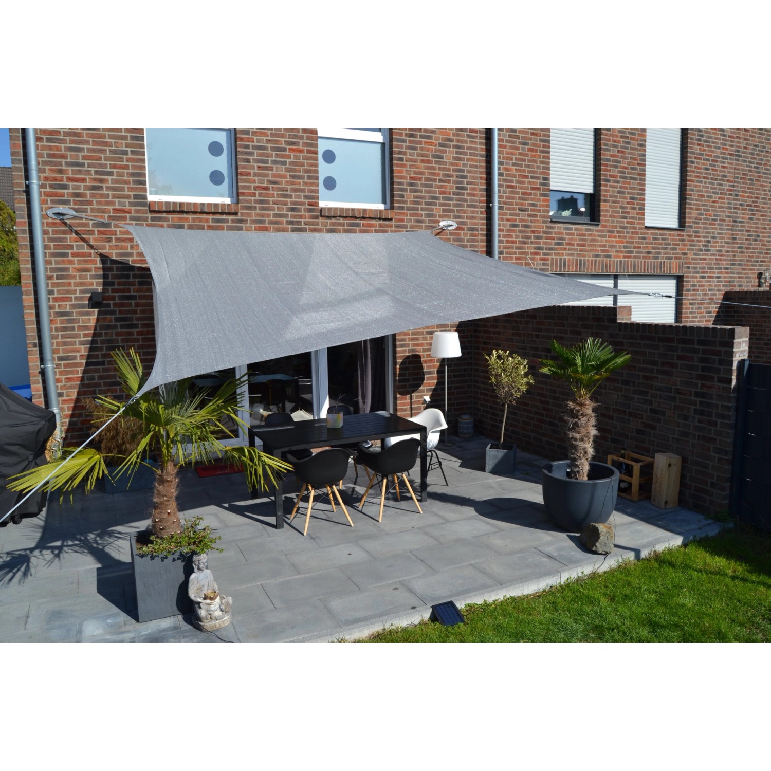 Peddy Shield Stínící plachta HDPE, šedá, 300 x 400 cm