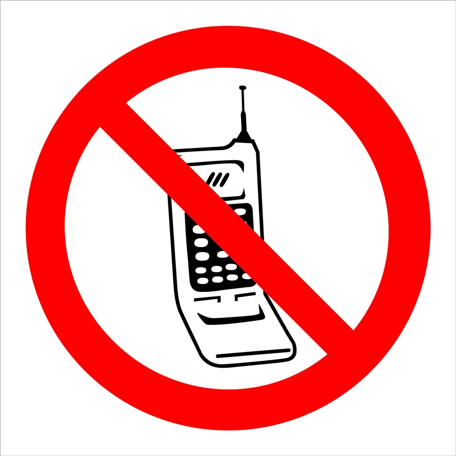 Tabulka Zákaz používání mobilního telefonu 92 mm