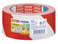 tesa Vyznačovací lepicí páska Signal Universal, červená/bílá, 66 m x 50 mm