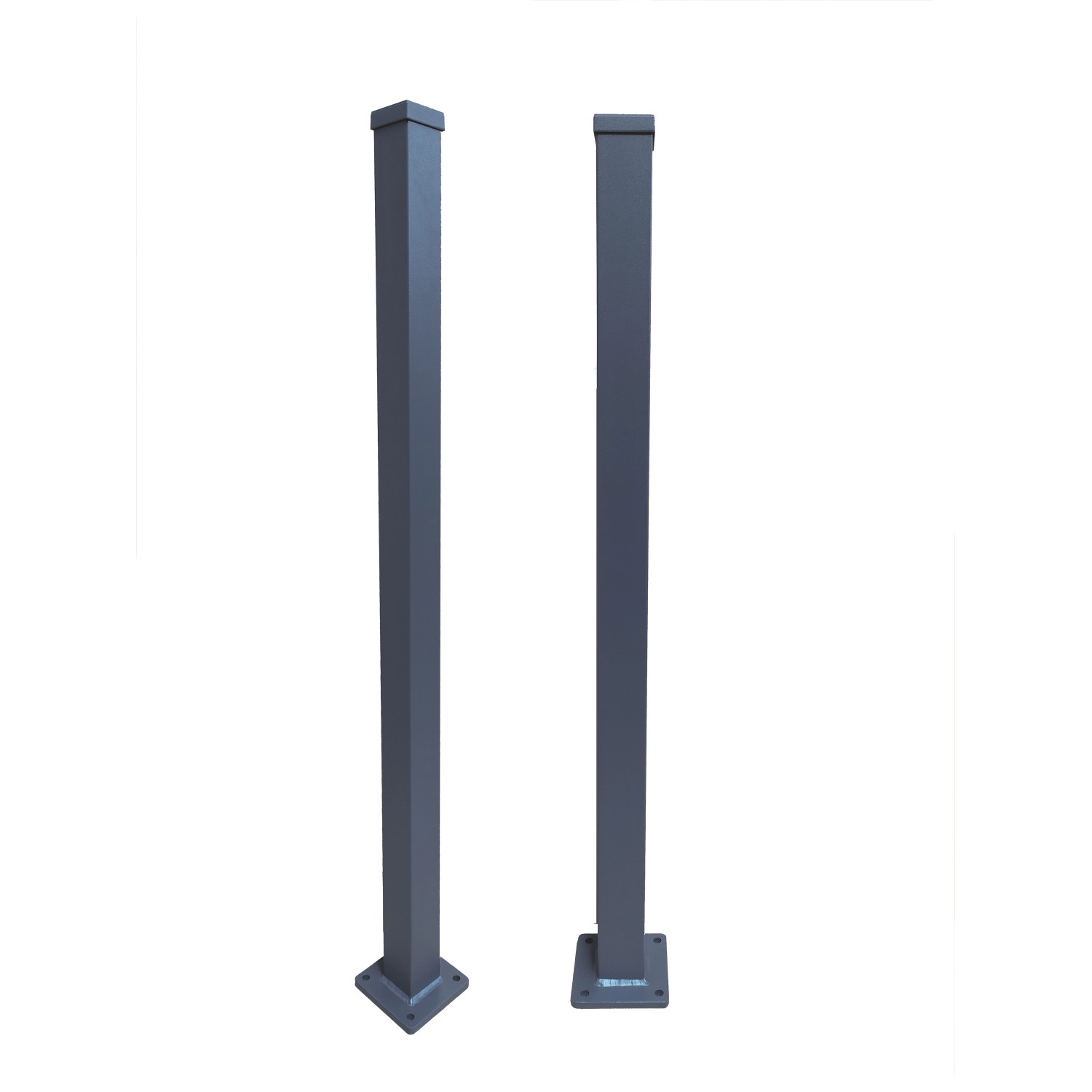 Floraworld Hliníkový sloupek pro dekor.plot k přip.hmož. antracit 6,3x6,3x110 cm