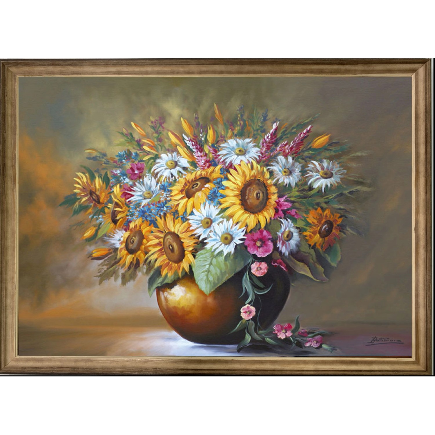 Bondecor Zarámovaný obraz Váza 64 x 100 cm