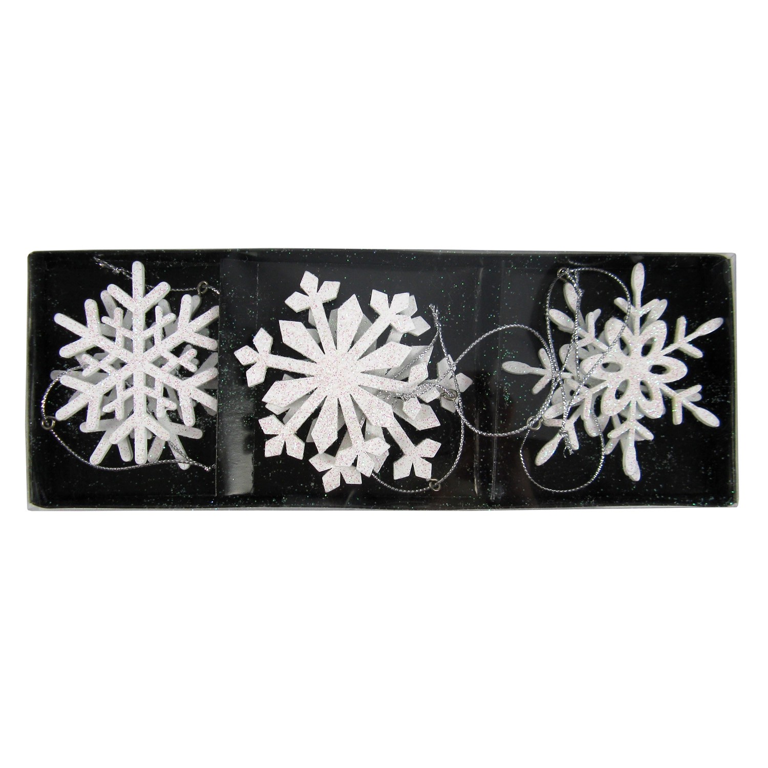 Krystaly k zavěšení, bílé, 7 cm, 6 ks