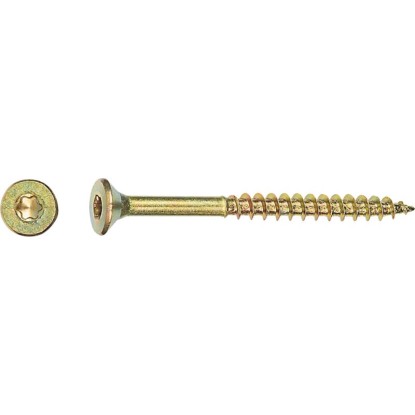Uni vrut se zápustnou hlavou TX25 částečný závit žlutě pozink. 5x80 mm-na váhu