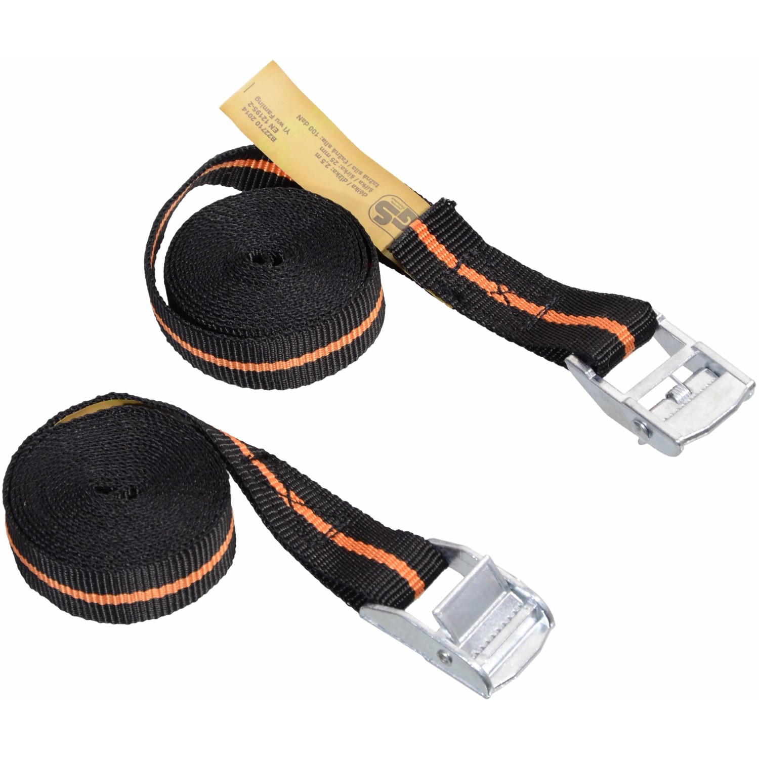 Compass Upínací popruh s klipsy 2,5 m TÜV / GS, 2 ks