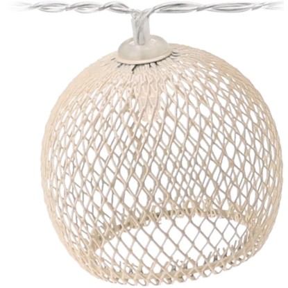 Koopman LED světelný řetěz se stínidly, 10 LED teplá bílá, různé druhy, 3,8 m