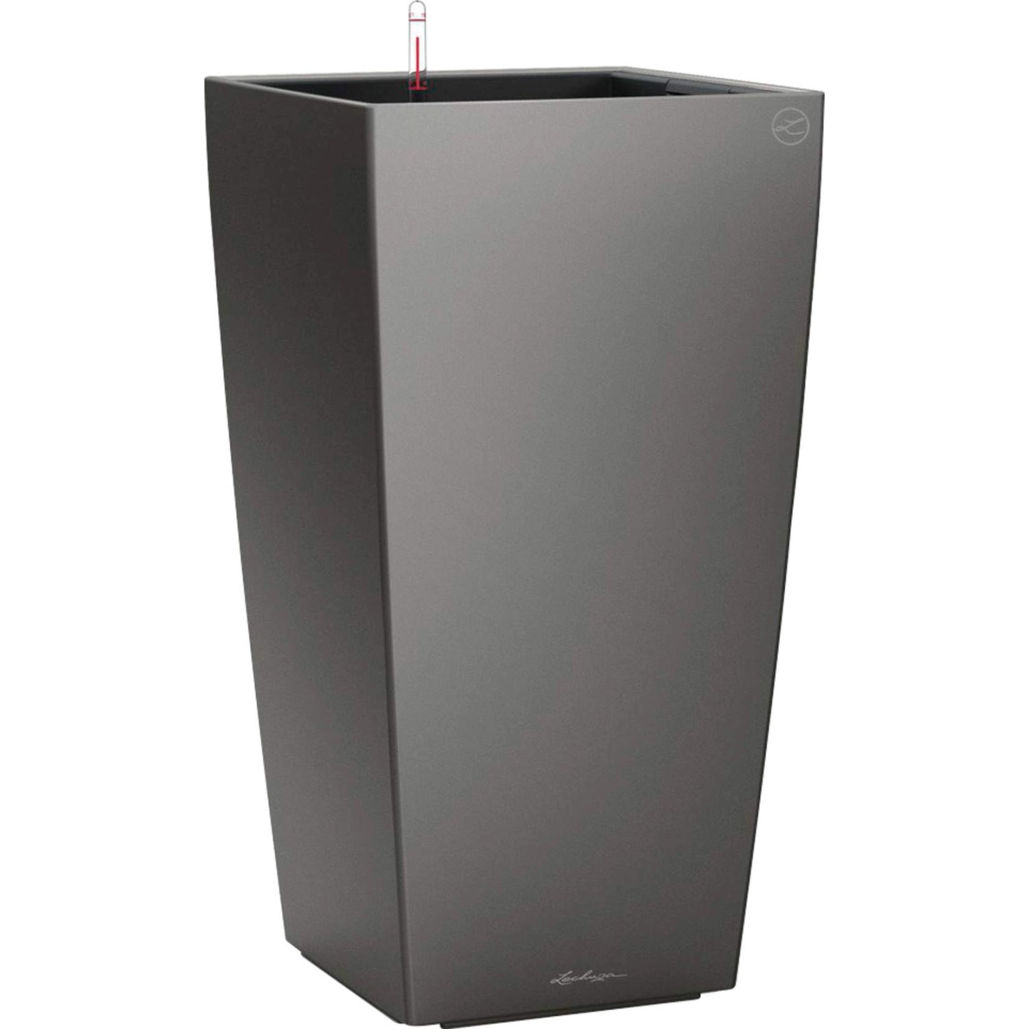Lechuza Květináč Cubico Premium 50, antracitová metalická, 50 x 50 x 95 cm