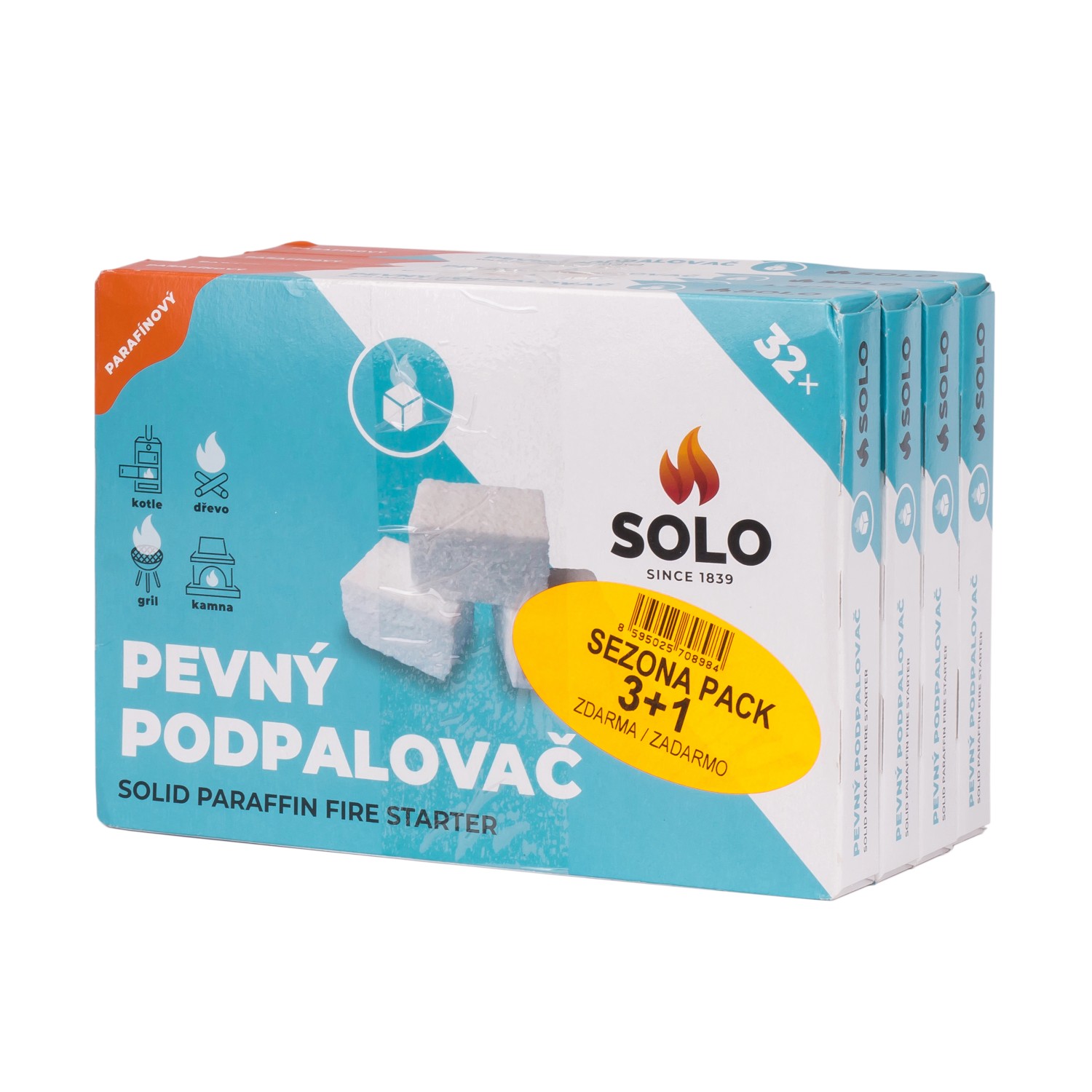 Pevný podpalovač parafínový 3+1