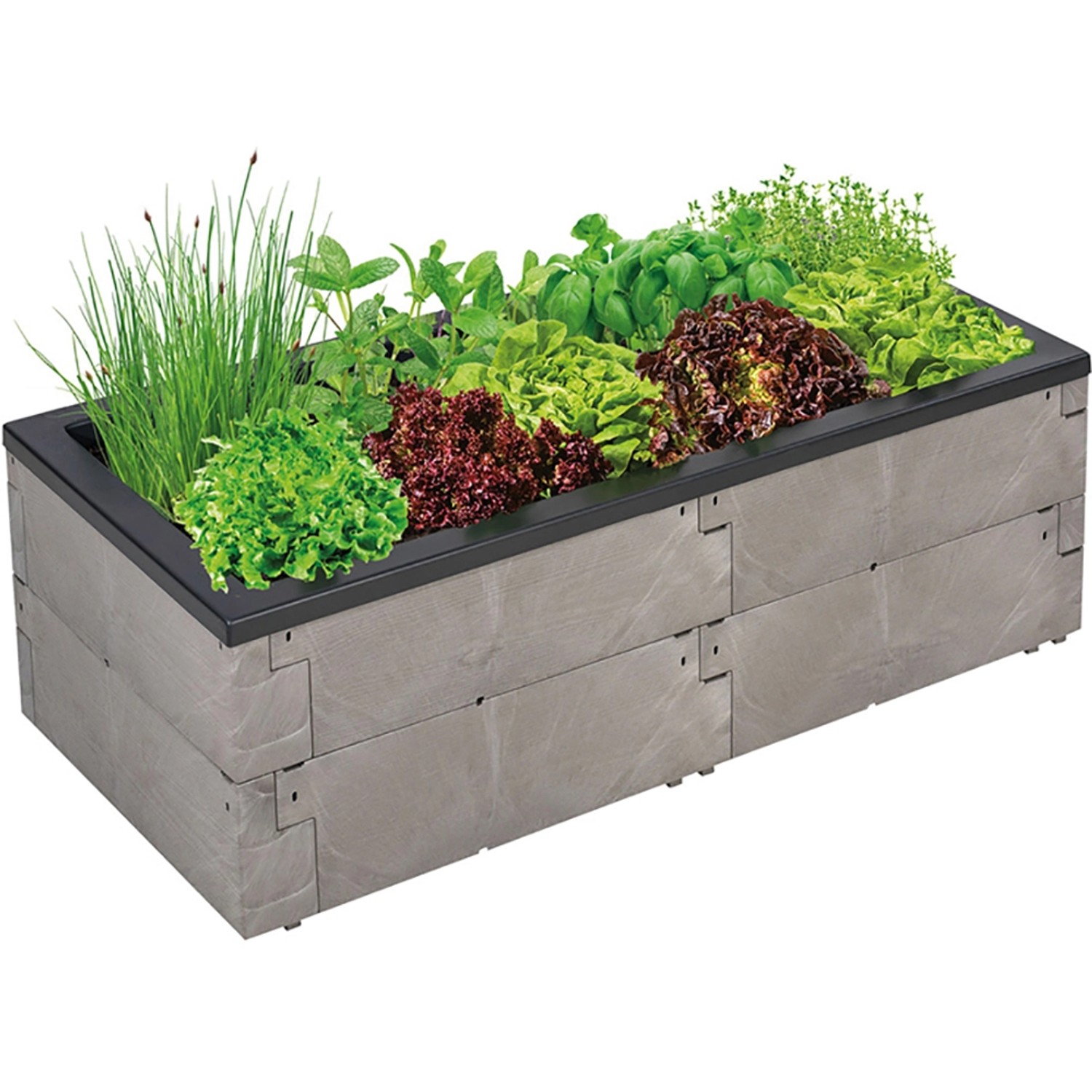 JUWEL Vyvýšený záhon/truhlík Timber na balkon a terasu 130 x 60 x 40 cm