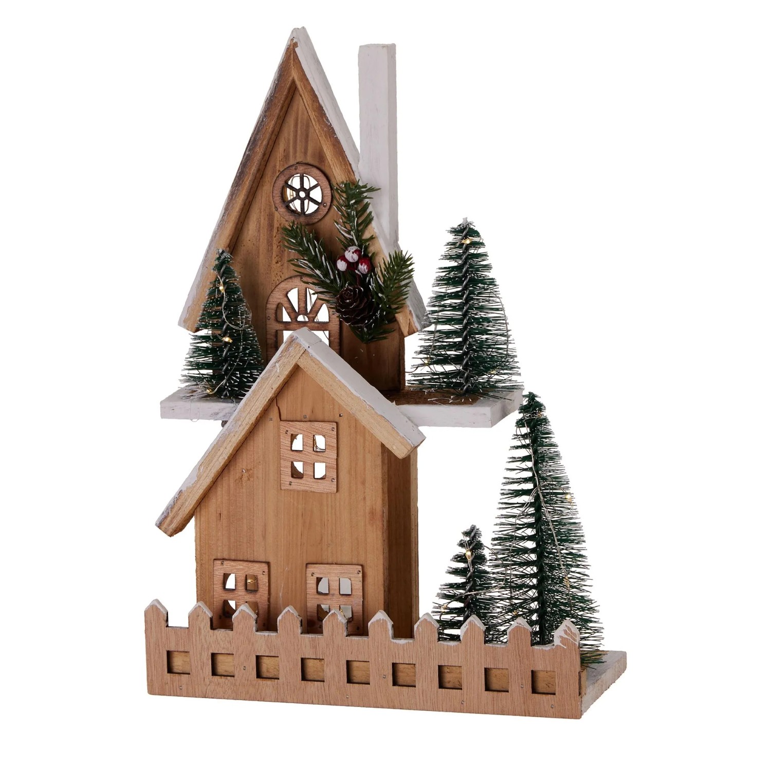 Domek s LED, různé druhy, 23 x 9 x 33 cm, 1 ks