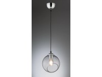 Stropní svítidlo Clooney chromové 1bodové E27 průměr 20 cm x 150 cm