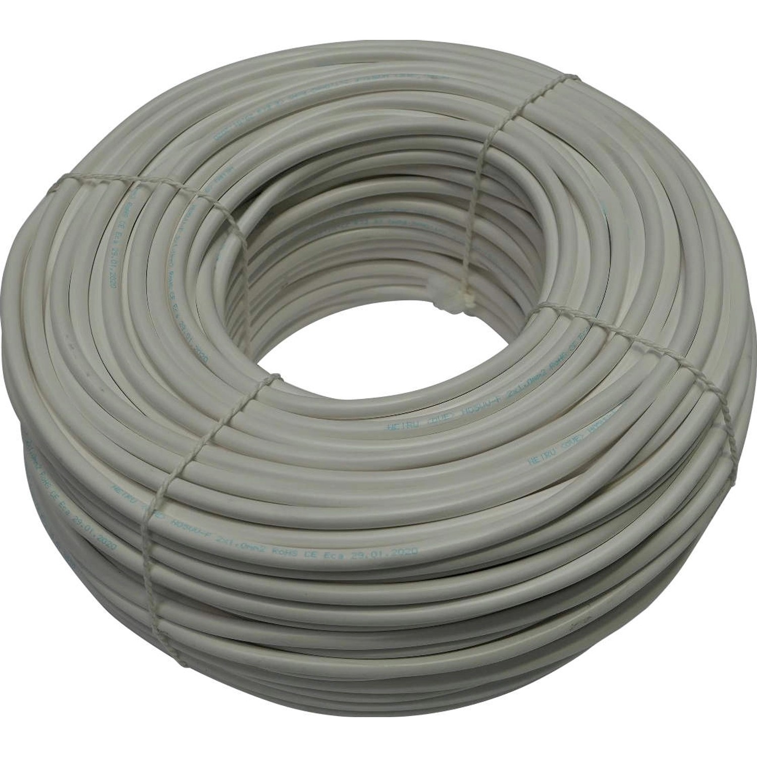 Silový kabel H05VV-F 2x1,0 mm, bílá - metráž