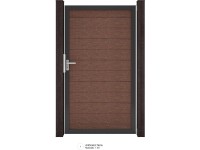 GroJaSolid Plotová branka bez sl. uni Terra/antracitový rám 100 x 180 cm