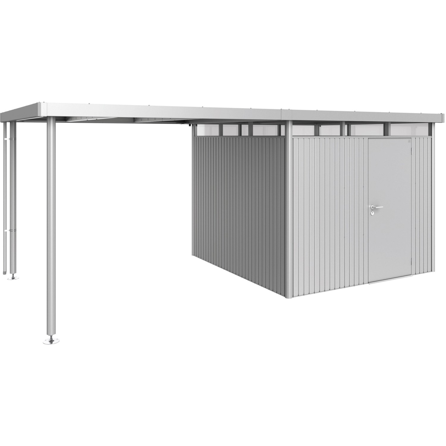 Biohort Boční střecha k zahradnímu domku HighLine H4, stříbrná, vel. L