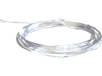 LED světelný řetěz 10x mini LED, studená bílá, IP20, měděný drát, 1,1 m