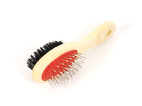 Olala Pets Kartáč s dřevěnou rukojetí oboustranný 17,5 cm