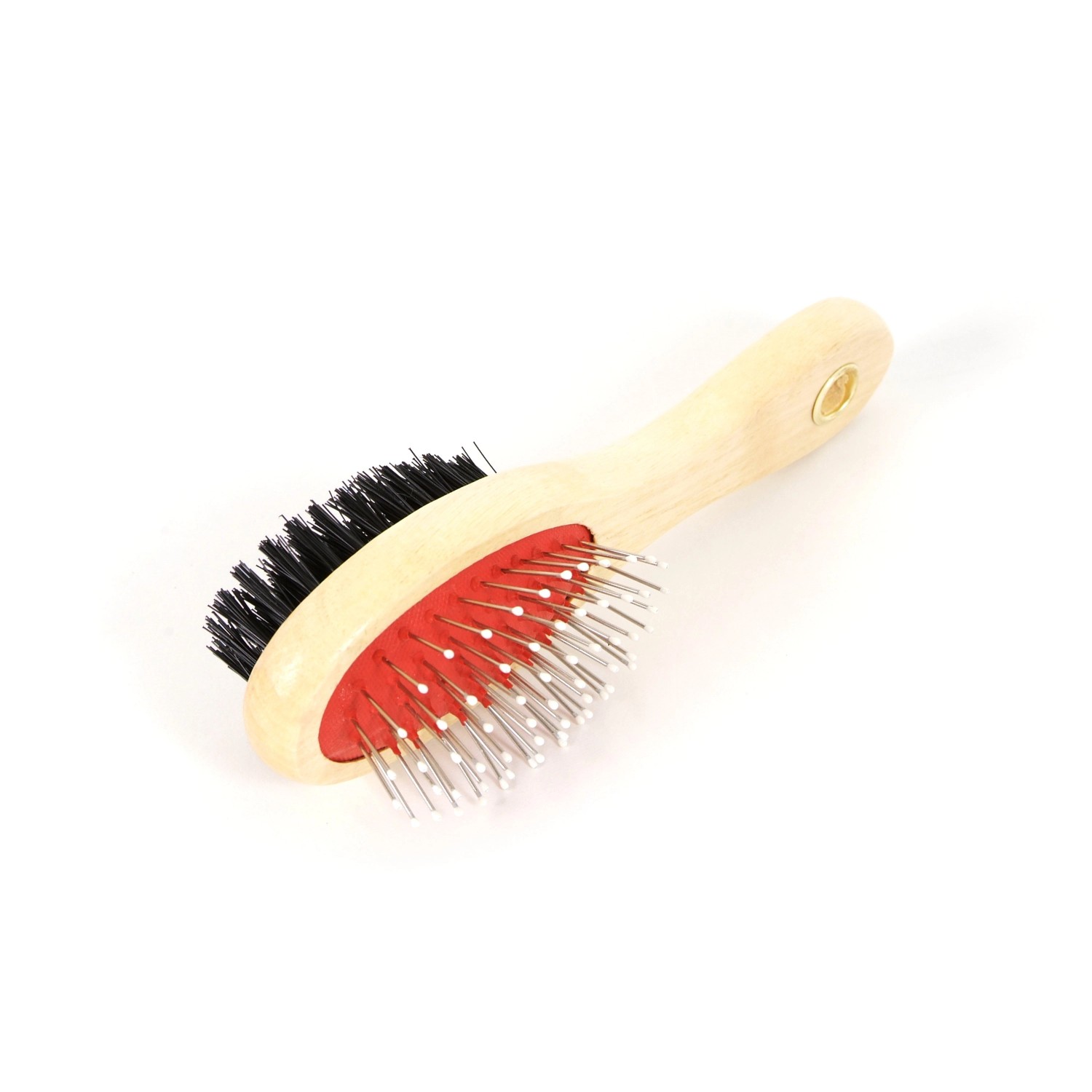 Olala Pets Kartáč s dřevěnou rukojetí oboustranný 17,5 cm