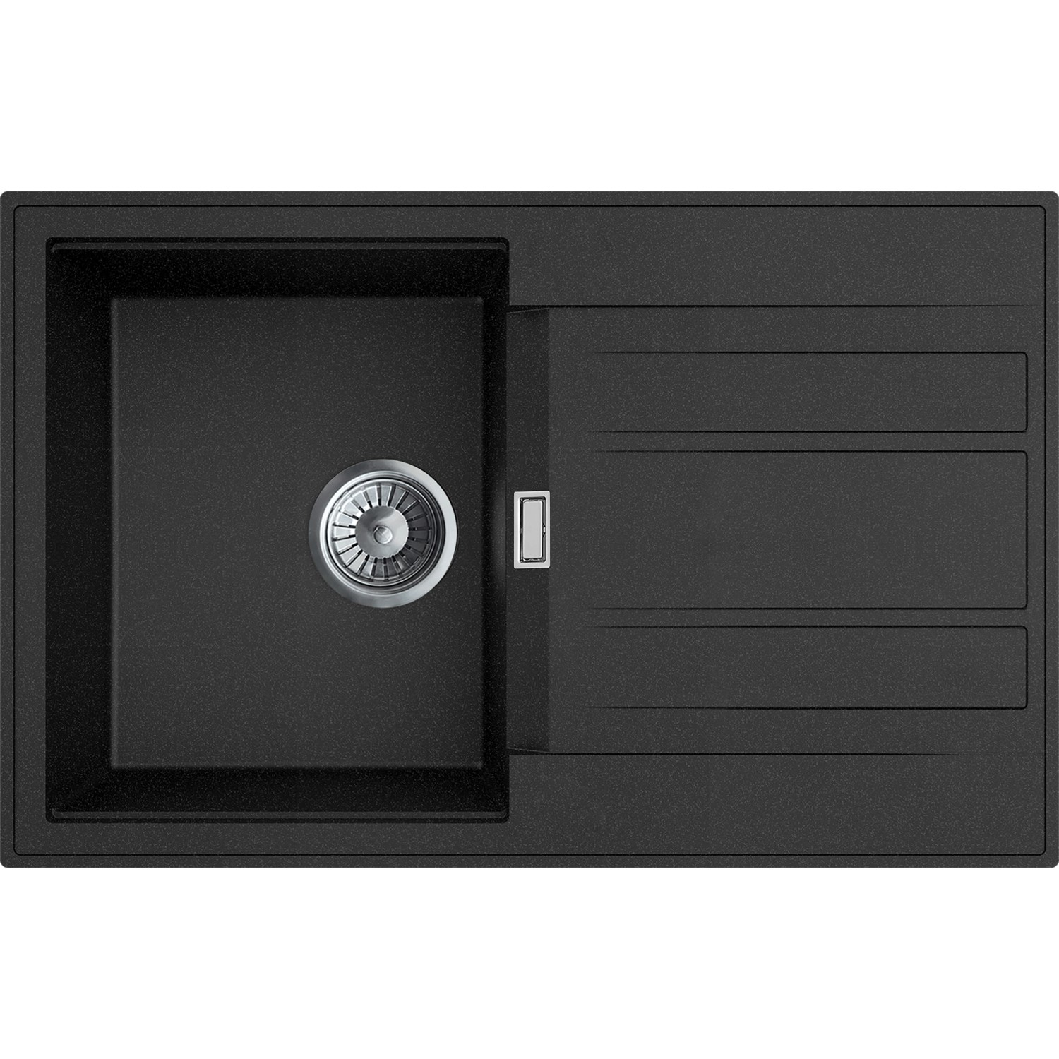 Miló Granitový dřez Piatto grafitový 78 x 50 x 21,5 cm