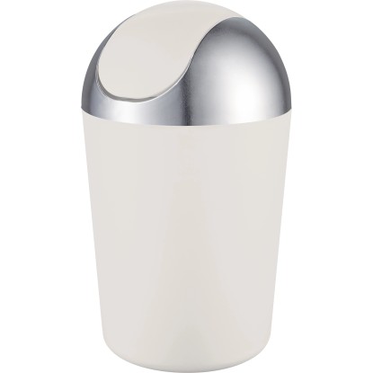 CMI Koupelnový odpadkový koš 5 l bílá/stříbrná