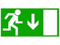 Tabulka FTL Únikový východ dolů 200 mm x 100 mm