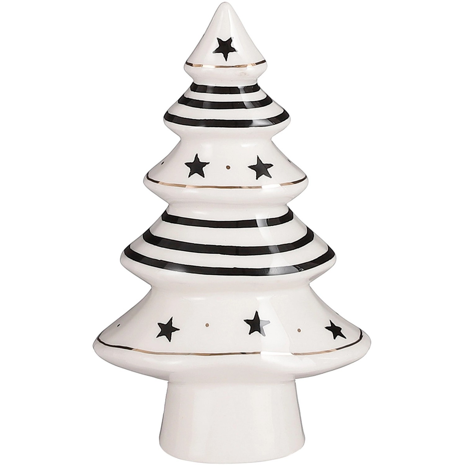 House of Seasons Stromek, bílo-černý, pr. 9,5 x 16,5 cm