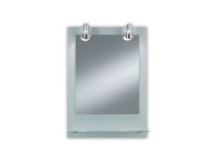 Kristall-Form Zrcadlo Pascal s osvětlením a poličkou, 50 x 70 cm