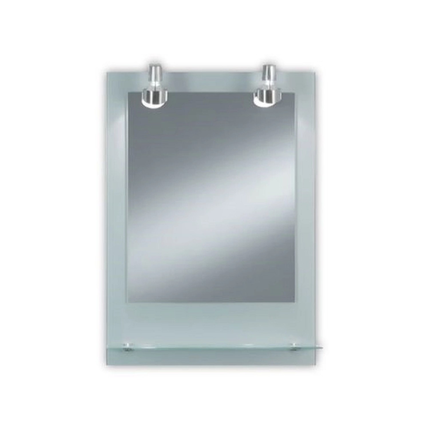 Kristall-Form Zrcadlo Pascal s osvětlením a poličkou, 50 x 70 cm