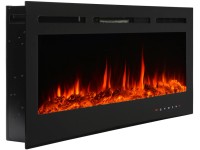 EL Fuego Elektrický krb Luzern černý, 900/1 800 W, 127 x 55 x 14 cm