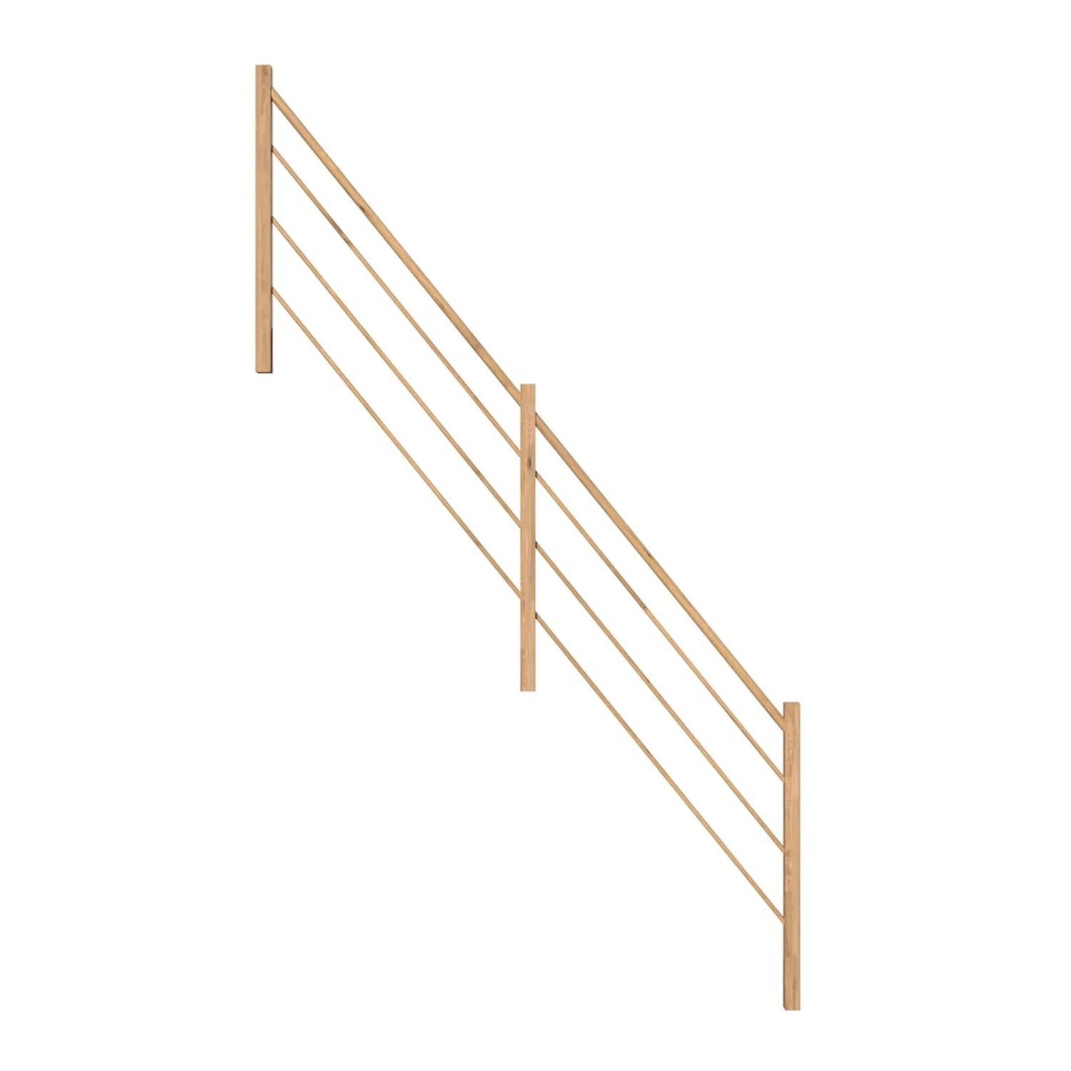 StarWood Designové celodřevěné zábradlí dubové levé 365 cm