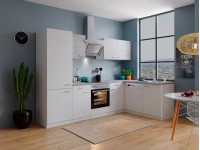 Respekta Kuchyně Malia L beton/bílá 280 cm-skloker.d./digestoř/myčka/lednice(2)