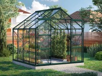 Vitavia Skleník Uranus 6700 ESG 3 mm zelený práškově lakovaný 257 x 258 cm