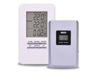 SOLIGHT Teploměr bezdrátový TE44, velký LCD displej, datum, čas, bílá