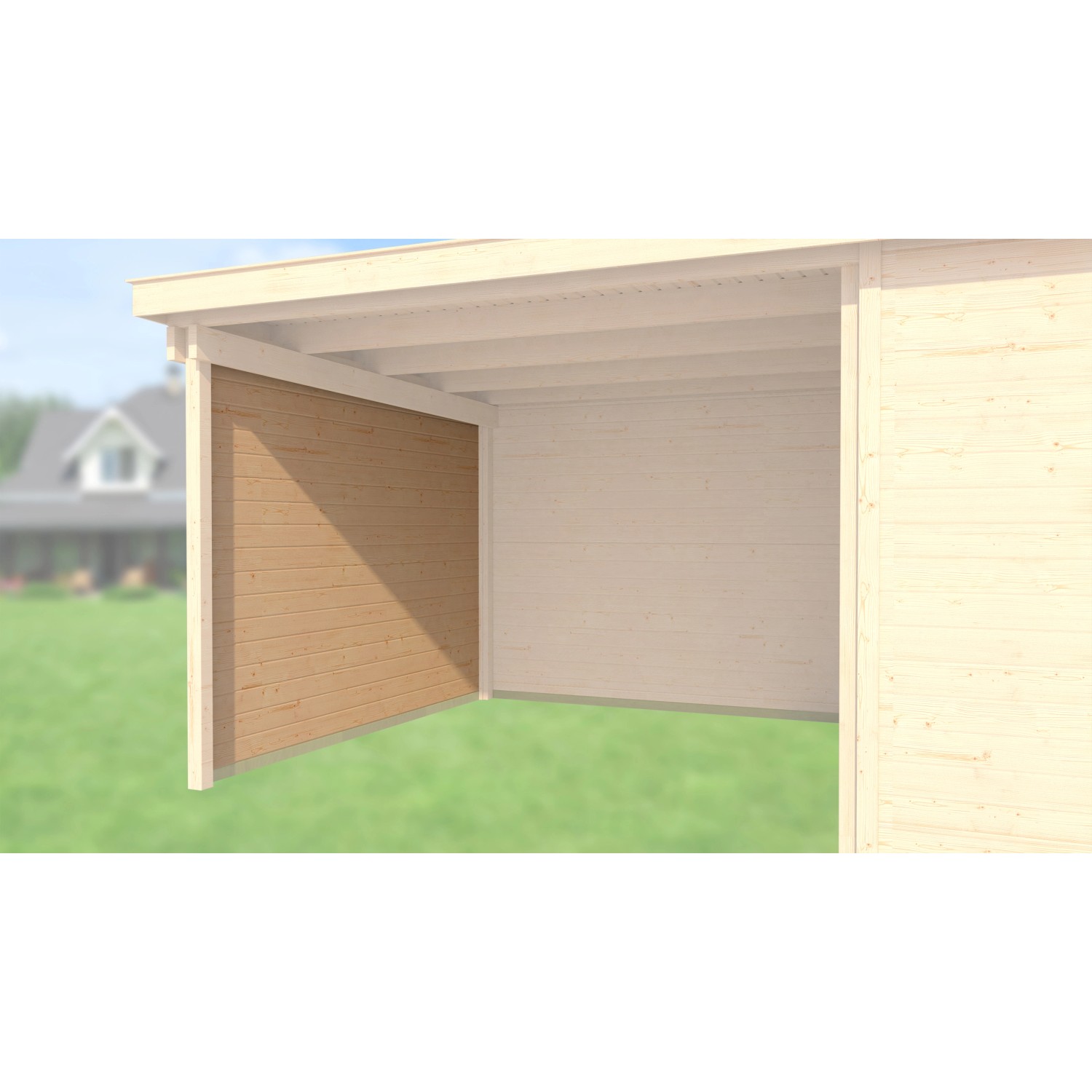 Weka Boční stěna pro designový domek 126 a 172, přírodní, 21 mm, 235 cm