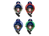 Richter Czech Lankový zámek RL 414, 2 klíče, různé barvy, 1 ks, 8 x 650 mm Richter Czech Lankový zámek RL 414, 2 klíče, různé barvy, 1 ks, 8 x 650 mm