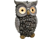 BWO Solární LED dekorativní figurka sova přírodní 13,5 x 11,5 x 19,5 cm