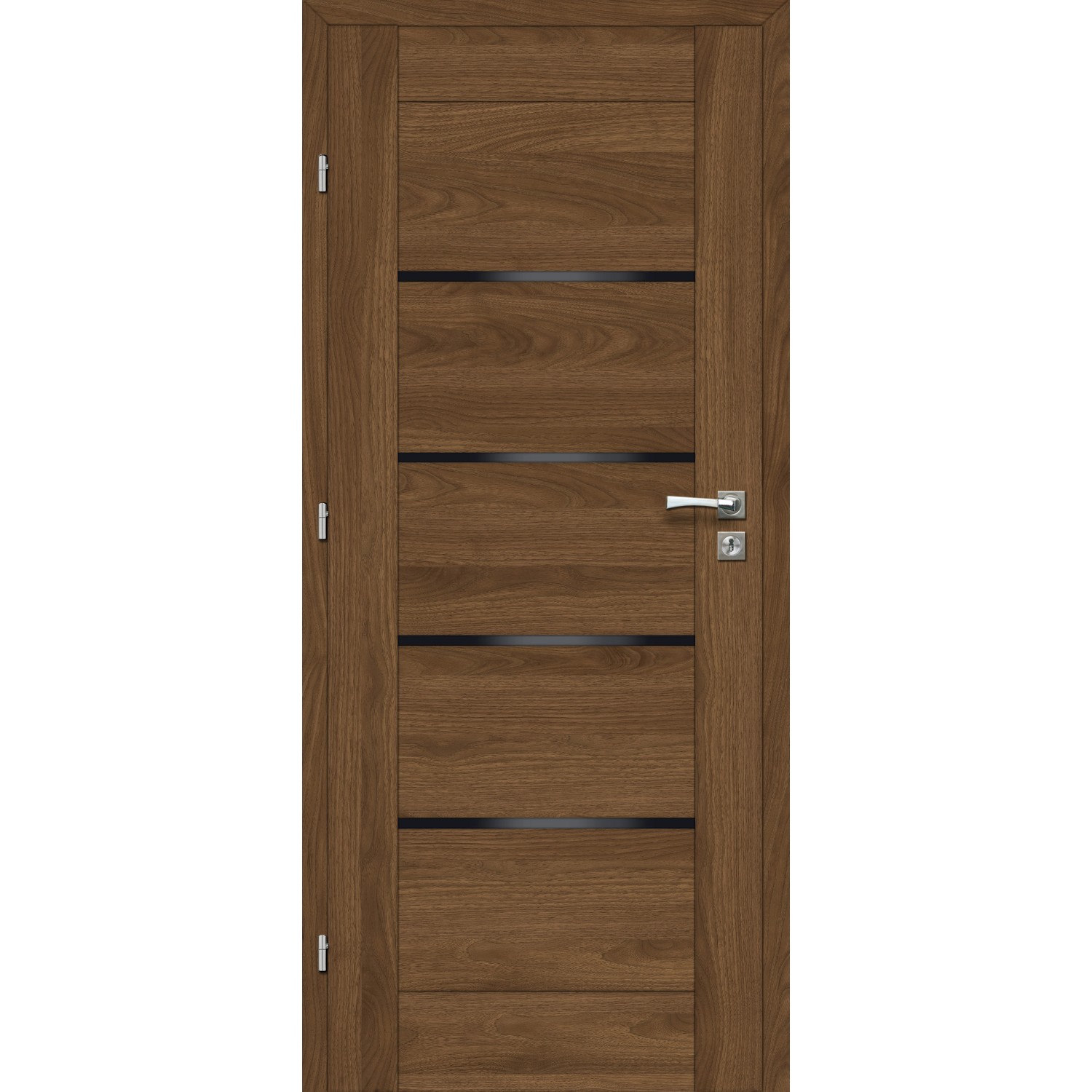 Voster Rámové falcové interiérové dveře VINCI 10 NERO 3D.f. ořech Palermo 80 L