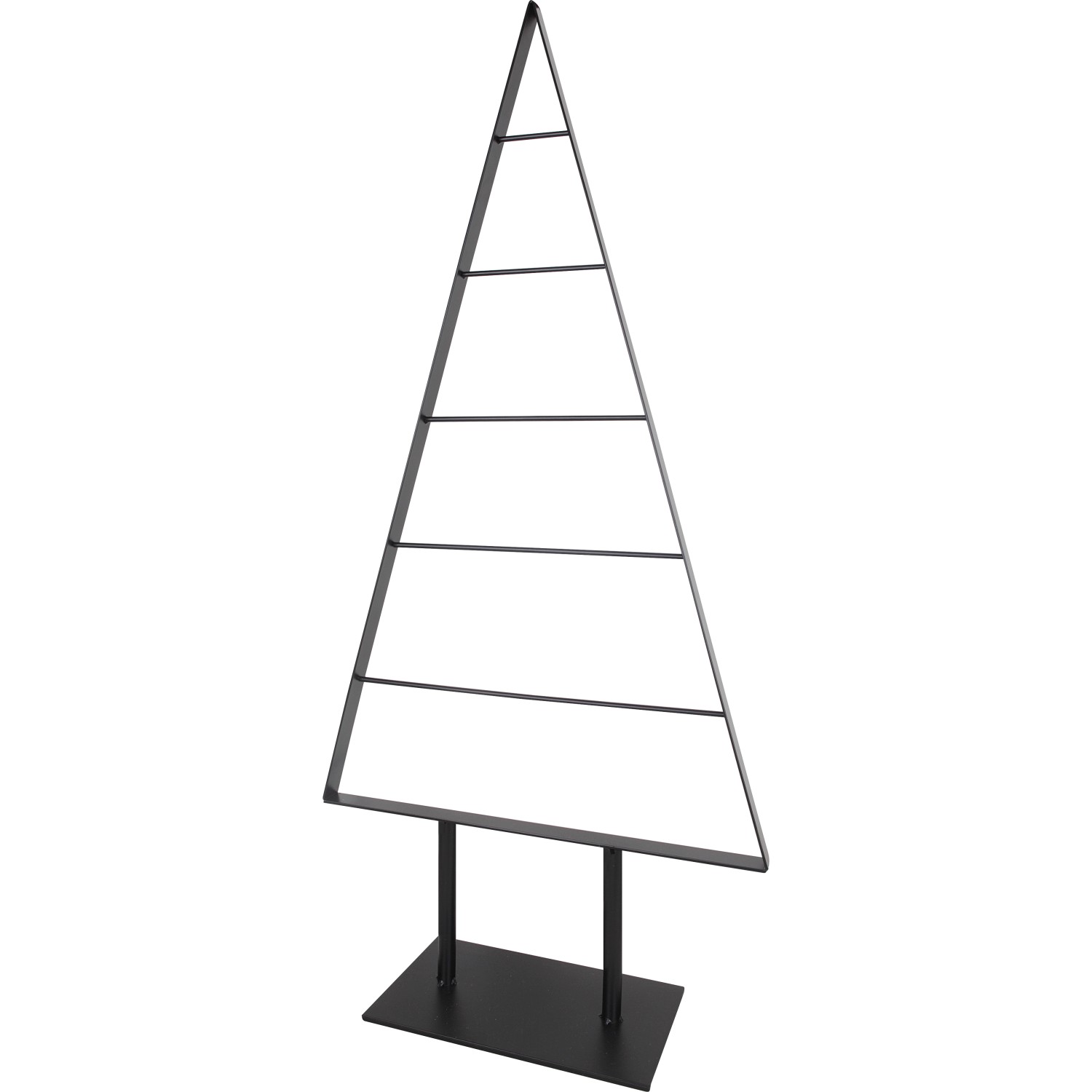 Vánoční dekorace kovový stromek, černá, 31 x 12 x 62 cm