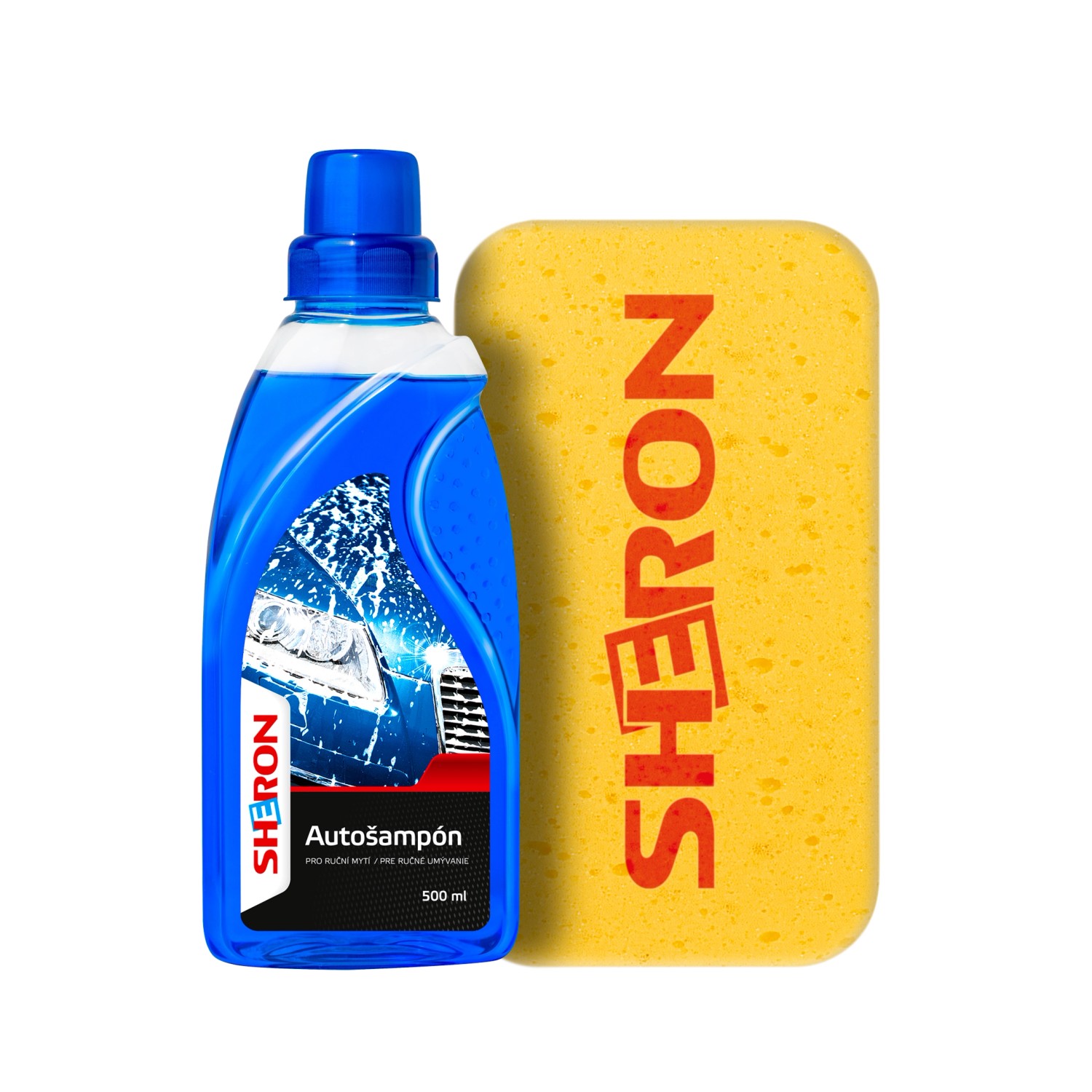 SHERON Autošampón vč. houby, 500 ml